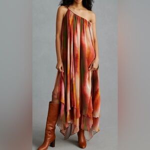 MISA Shanti Dress One Shoulder Ombré NWT Size XS